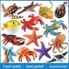 Детские игрушки из мягкой резины в виде морских животных: Рыба-фугу, Осьминог, Лобстер, Морская звезда, Краб, Рак-отшельник, Мечехвост