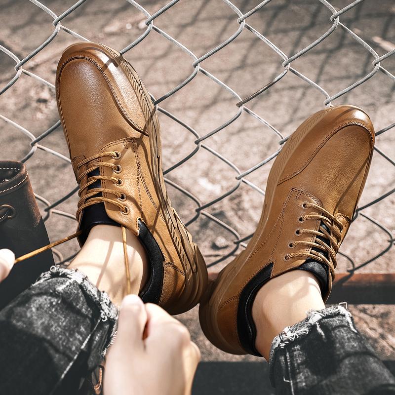 Классический бренд Мужская обувь из натуральной кожи Противоскользящая обувь для вождения Мужская деловая повседневная обувь Уличная мужская спортивная обувь