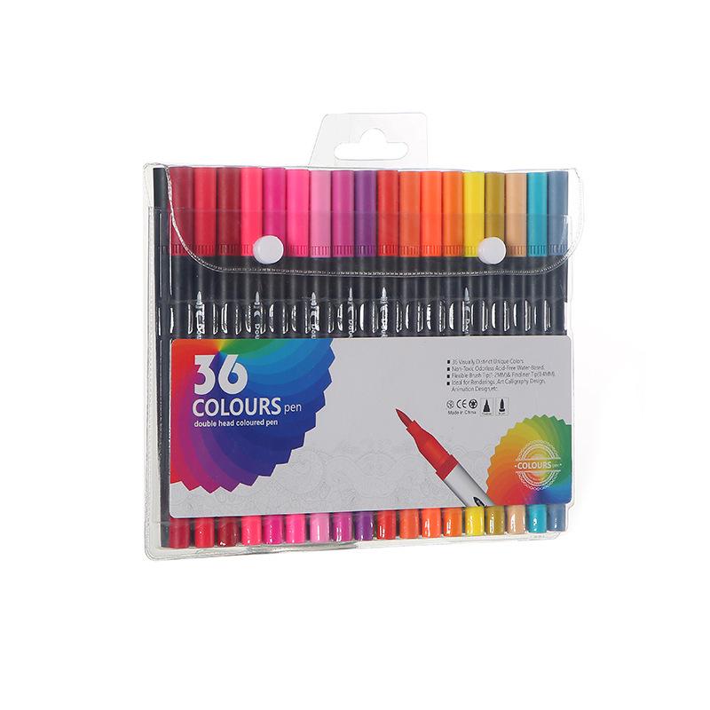 Eco-Friendly Double-Head Watercolor Brush Set for Kids - Art, Painting, & Coloring Markers