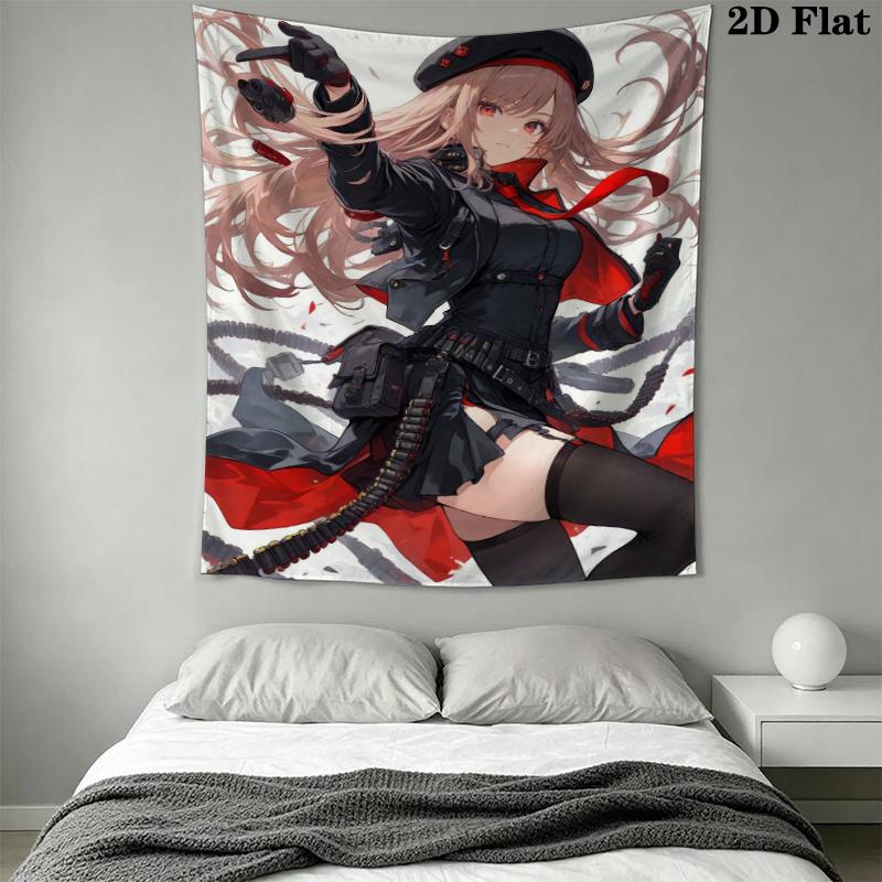 Goddess of Victory Nikke Wall Tapestry Aesthetic Wall Hanging Printed Fabric Blanket Decorative Tapestries for Bedroom Living Room Home Decor