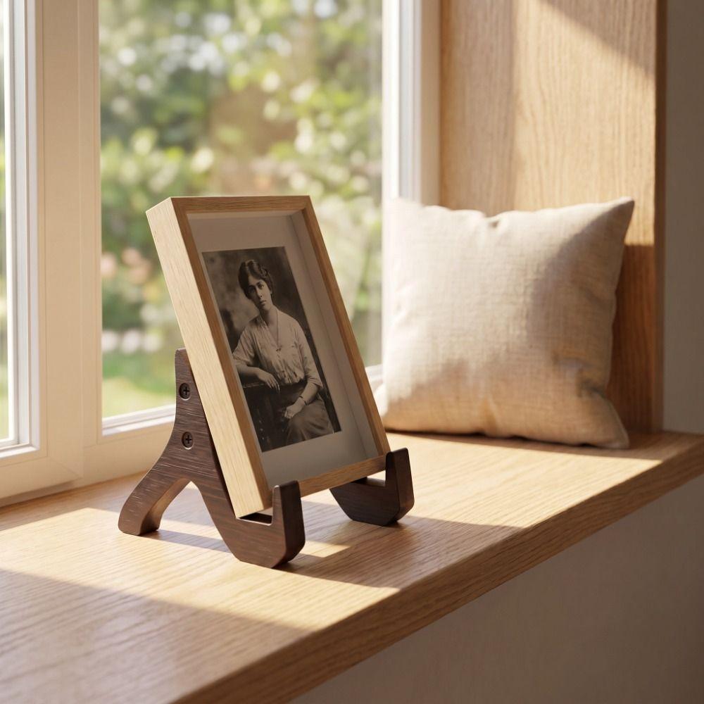 Non-slip Wooden Display Stand Stable Picture Frame Easel Tabletop Display Holder Photo Art Decor