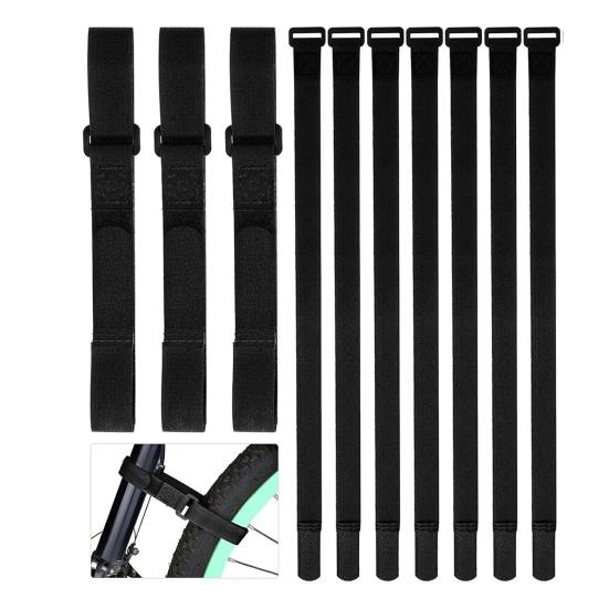10 Pcs Bike Wheel Straps Adjustable Bicycle Wheel Securing Bands with Buckle Easy-to-use Bike Wheel Stabilizer Straps for Transporting Bicycles
