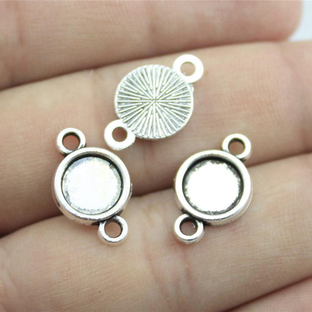 Fit Round 12mm Glass Cabochon Base Setting Tray Accessories Parts Men Jewelry New Arrivals Cheap Cute Stuff