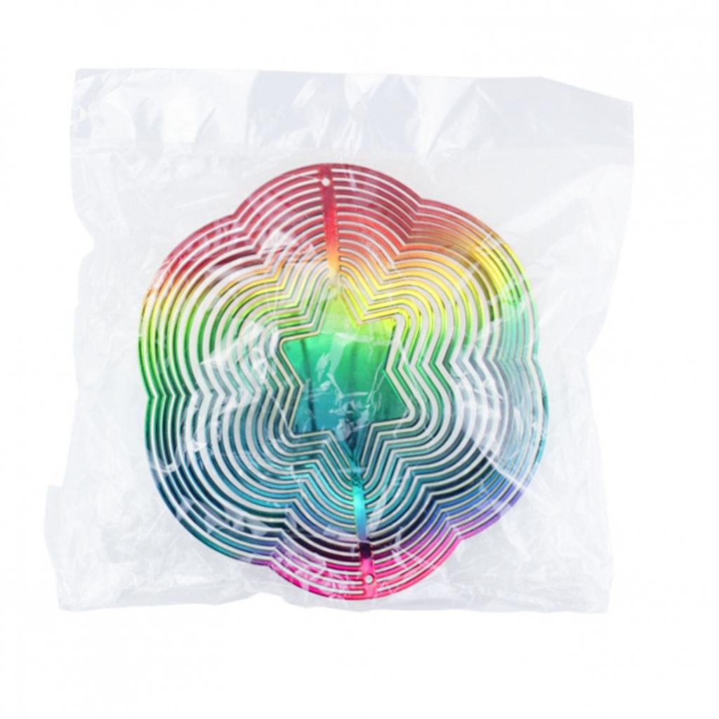 3D Колокольчик ветра Красочное украшение для сада Подвесной кулон