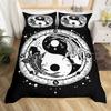 Yin Yang Duvet Cover Set Boho Trippy Psychedelic Art Comforter Cover Gossip Bedding Sets Traditional Ying Yang Theme Bedspreads