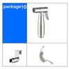 Bathroom Toilet Hanging Basket Bidet Sprayer Water Faucet Set Stainless Steel Shower Head Handheld Protable
