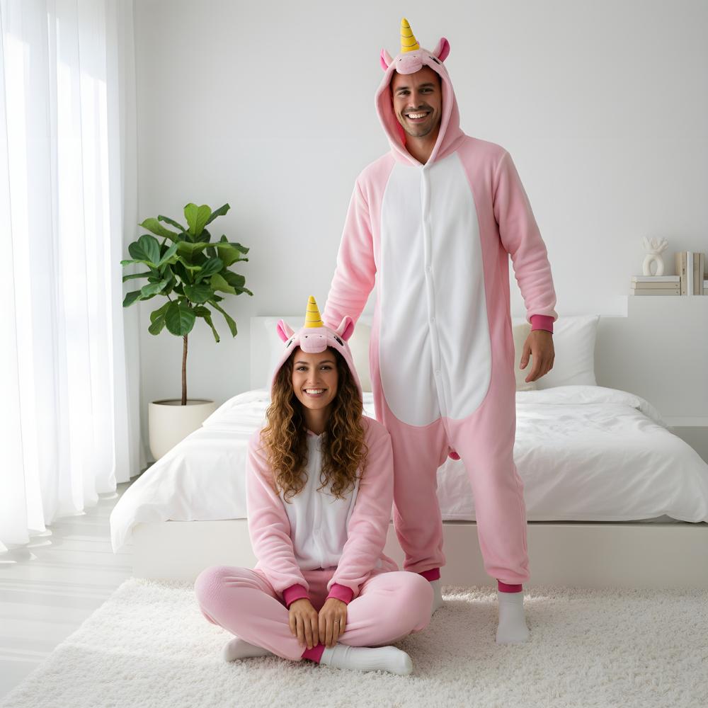 Piżama Onesie Kigurumi Kostium Przebranie Różowy Jednorożec Xl: 175-185Cm