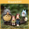 Totoro My Neighbor Anime Character Cat Girl Blowing Xun Mini Model Ornament