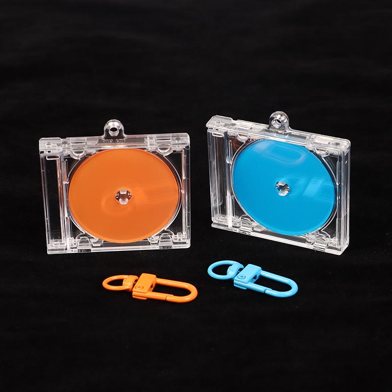 Blank Album Cd Case Keychain Pendant Mini Cd Player Keyring Peripheral Commemorative Album Key Holder Diy Bag Hanging Decoration