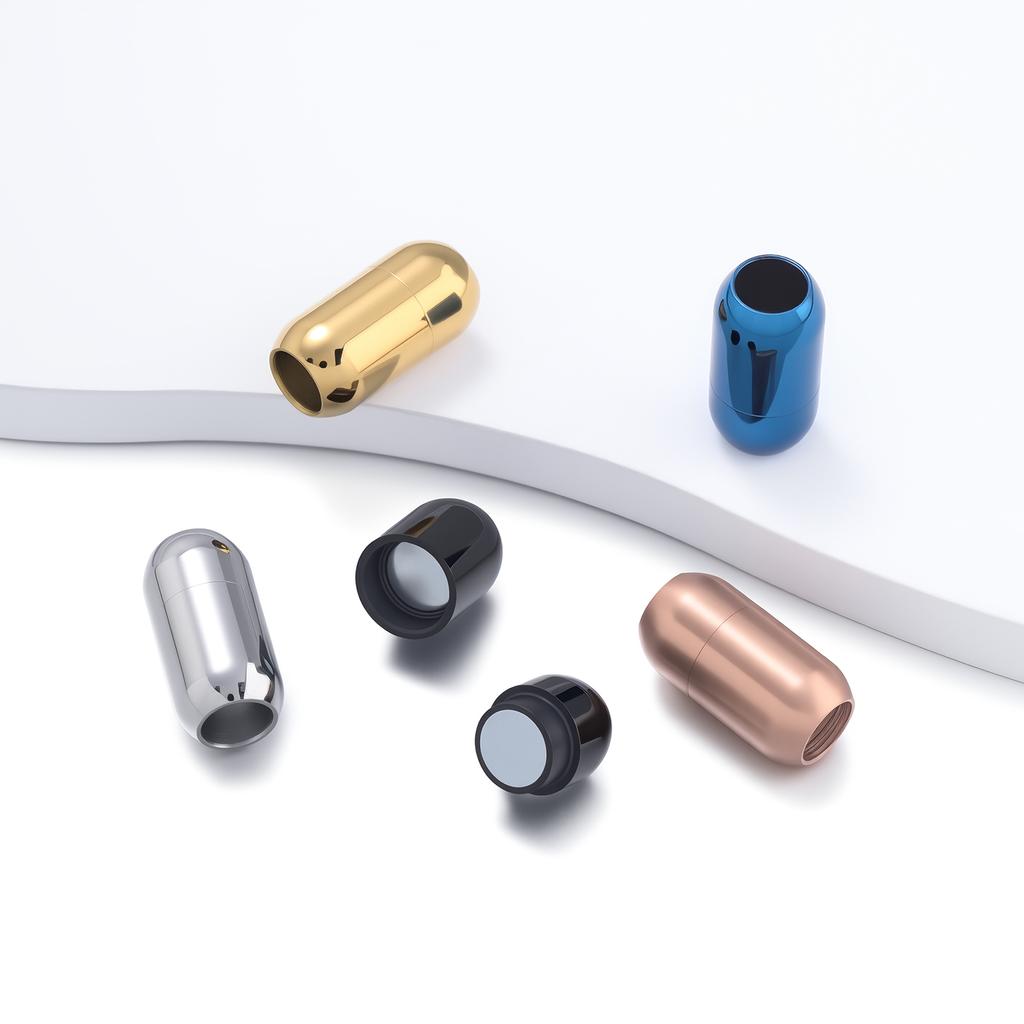 1pc Stainless Steel 7-12mm Magnetic Clasps Leather Cord Bracelet Magnet Lace Buckle Necklace DIY Connectors Jewelry Making