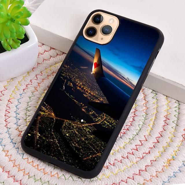 Airplane Night View Plane Phone Case For iPhone 17 Air 16 pro max 15 14 plus 12 13 Shell Cover coque