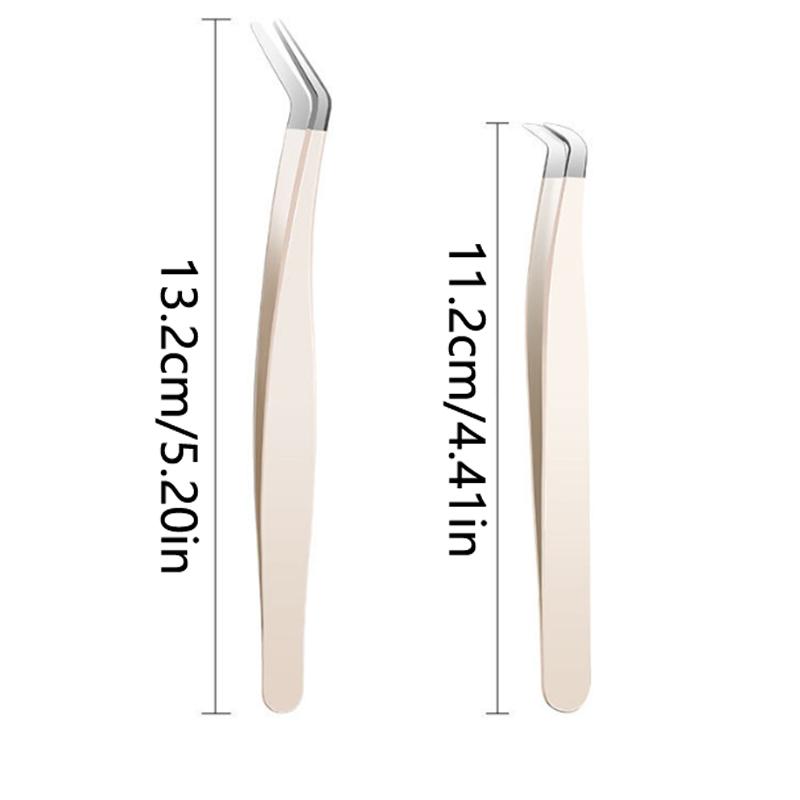 1 шт. Пинцет для ресниц с волоконным наконечником для бровей для наращивания ресниц Волоконные наконечники для наращивания ресниц Инструменты для макияжа Аксессуары