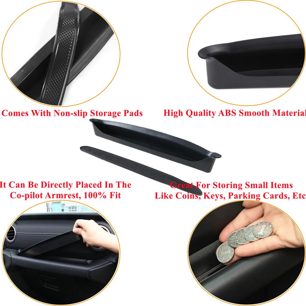 Поручень для пассажира, ящик для хранения, карманный органайзер, лоток для Jeep Wrangler JL 2018-2023, укладка, уборка салона автомобиля
