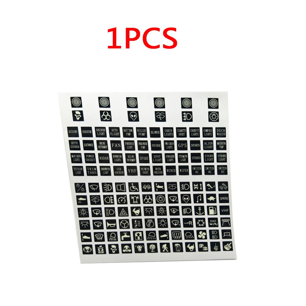 120 Sticker Rocker Switch Label Decal Circuit Panel Glow Luminous Sticker for Car Marine Boat Switches Relays Decoration Labels Pushbutton Switches 3