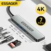 Essager 7 In 1 Usb C Hub Usb Type-C To Hdmi-Compatible Laptop Dock Station For Macbook Pro Air Extensor Usb 3.0 Adapter Splitter