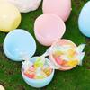 100/10pcs Colorful Easter Eggs Macaron Colors Fillable Opening Empty Balls Simulated Easter Eggs Kids Toys Party Decor Supplies
