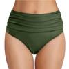 Женские бесшовные физиологические эластичные плиссированные плавки с высокой талией