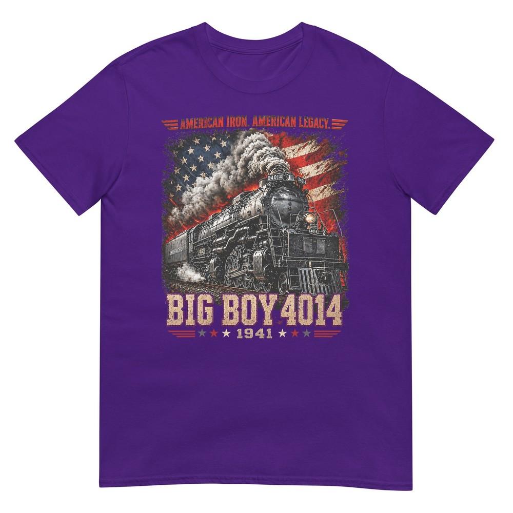 Big Boy 4014 Винтажный паровоз Железнодорожный поезд Двигатель Футболка