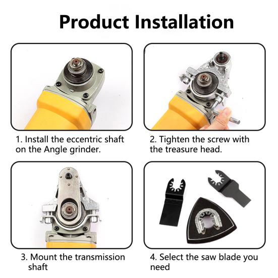 Адаптер головки угловой шлифовальной машины, универсальная модификация, электрическая угловая полировальная машина для металла, переходная головка для режущего станка, осциллирующий инструмент для полировки