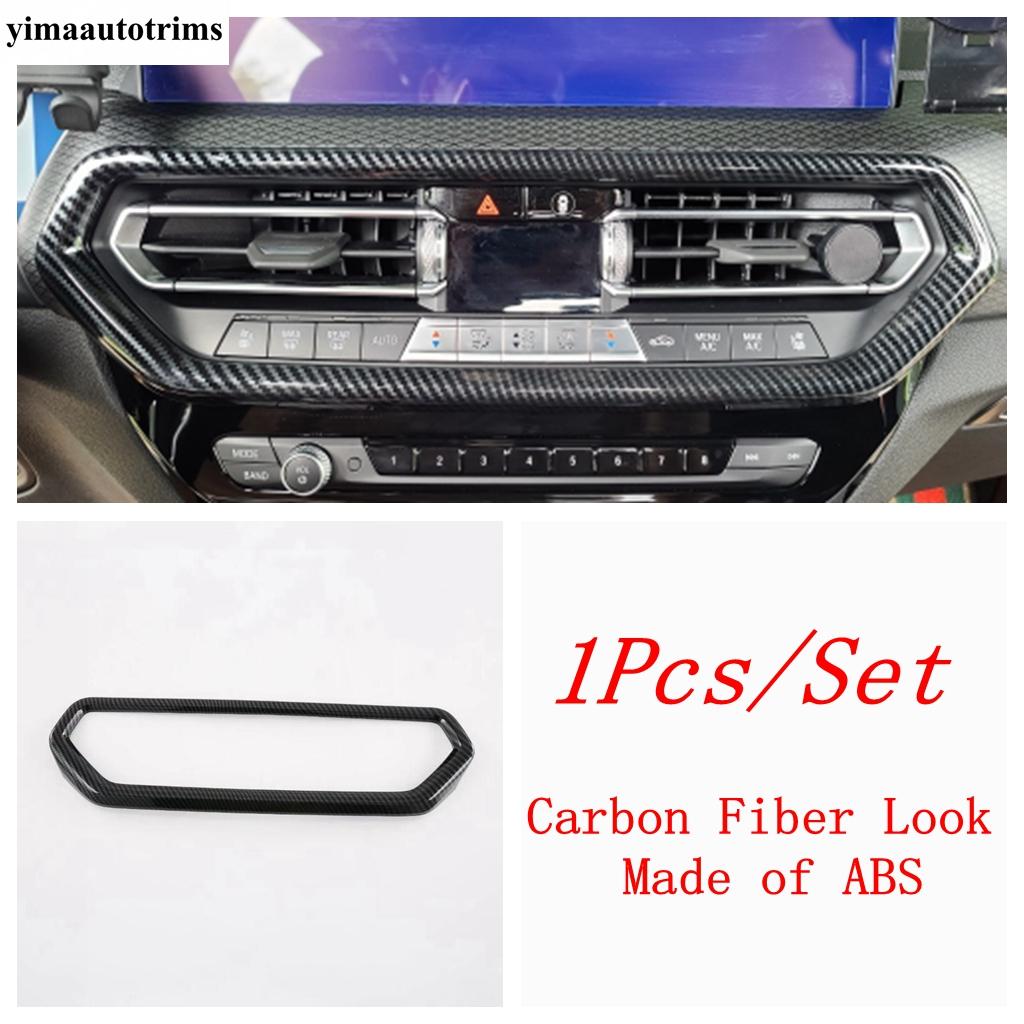 Gear Panel / Dashboard Frame / Window Lift /Navigation Strip Cover Trim For BMW X3 iX3 X4 G01   Carbon Fiber Accessories