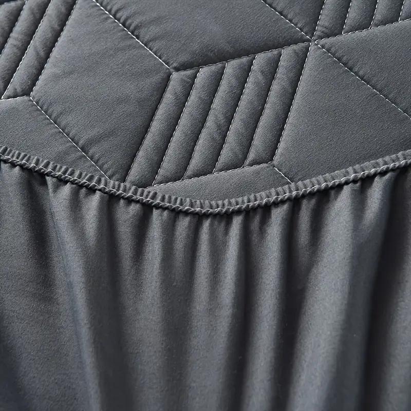 1 шт. Водонепроницаемый чехол-протектор для матраса однотонный стеганый с геометрическим узором, из утолщенной прочной ткани для дома и общежития, гладкая текстура