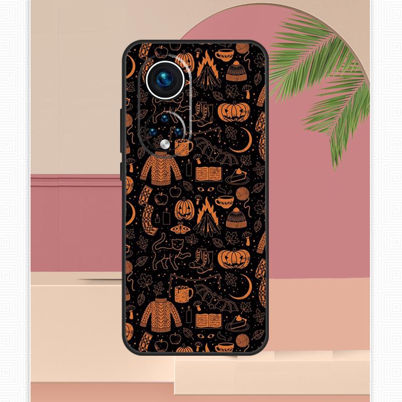 Autumn Leaves Fall Halloween Case For Huawei Honor X8 X7 X9 50 70 P20 P40 Lite P30 P50 Pro Nova 5T P Smart 2021 Cover