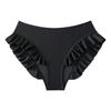 Women Swimming Trunks High-Waisted Ruffle Trim Bikini Bottoms with Tummy Control Quick-Drying Swimwear Beachwear