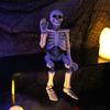 Swing Leg Skeleton Figurine Sitting Skull Resin Statue Sculpture Home Office Desktop Garden Decoration Ornament Halloween Birthday Gift