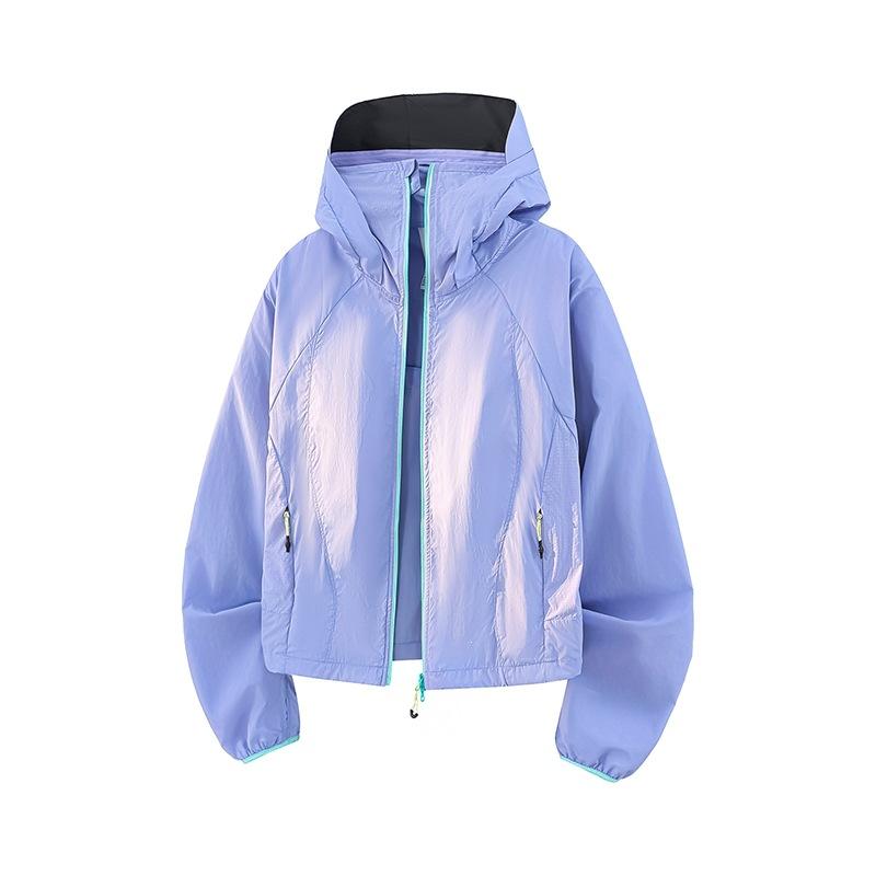1011 New Sunscreen Clothing Men's Summer Trend Brand UPF100 + Macaron Color Woven Couple Hooded Skin