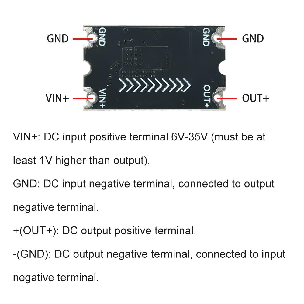 DC6-35V to 5V 12V Step-Down Power Supply Module DC-DC 8A Buck Converter Module Voltage Regulator with TVS and Fuse