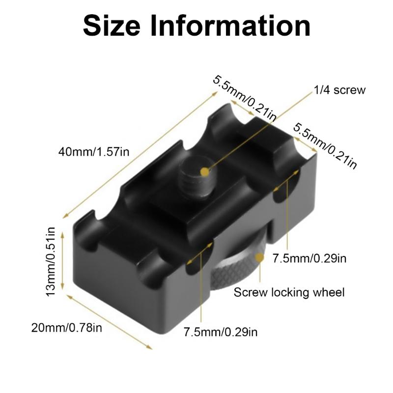 Camera Video Data Cable Clip Aluminum Cable Protective Lock Clip Suitable for SLR Camera Quick Mount Board Cable