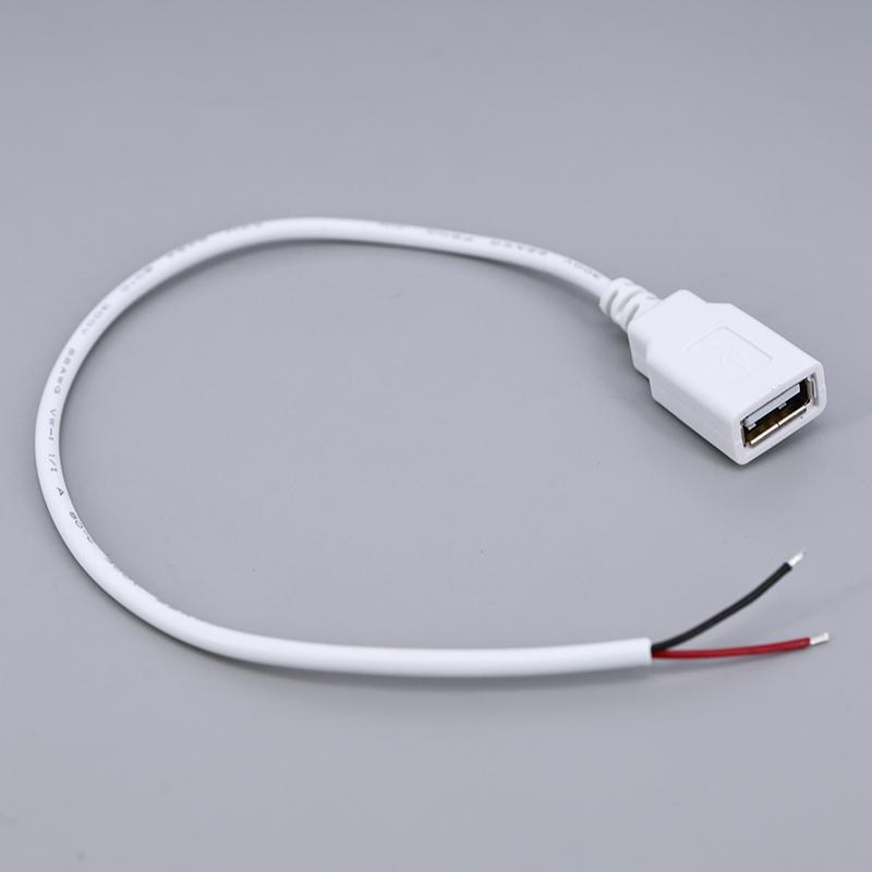 5V 2-контактный 4-контактный USB 2.0 female Кабель питания Провод Разъем Зарядка Удлинитель Разъем белый 0.3м 1м для компьютерных аксессуаров