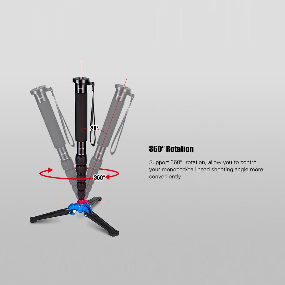 Manbily M 1 Портативный Универсальный Мини Тренога-подставка с тремя ножками Основание Стойка для монопода Шаровая головка для монопода с 3 8