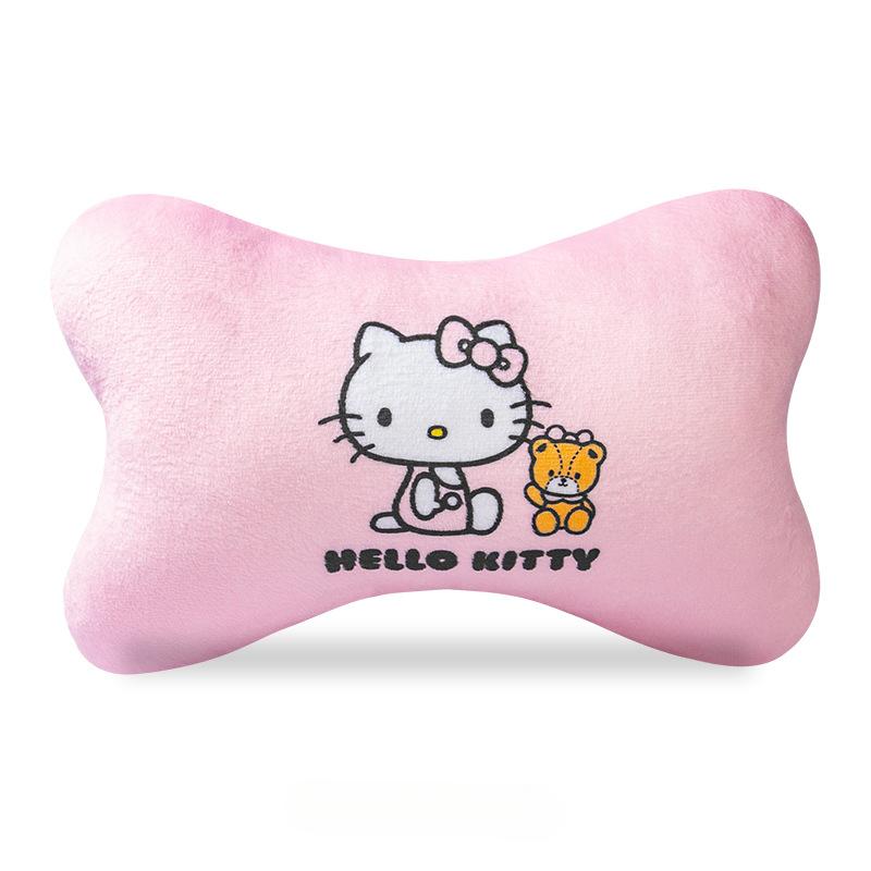 Подушка для шеи в машину Hello Kitty Мультяшная подушка-подголовник для автомобиля Автоаксессуары Салон Женская Кавайная Подушка на сиденье