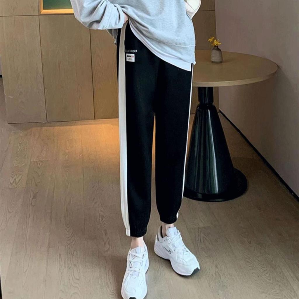 2025 Korean Style Women's Loose Fit Nine-Point Harem Leggings for Spring and Autumn