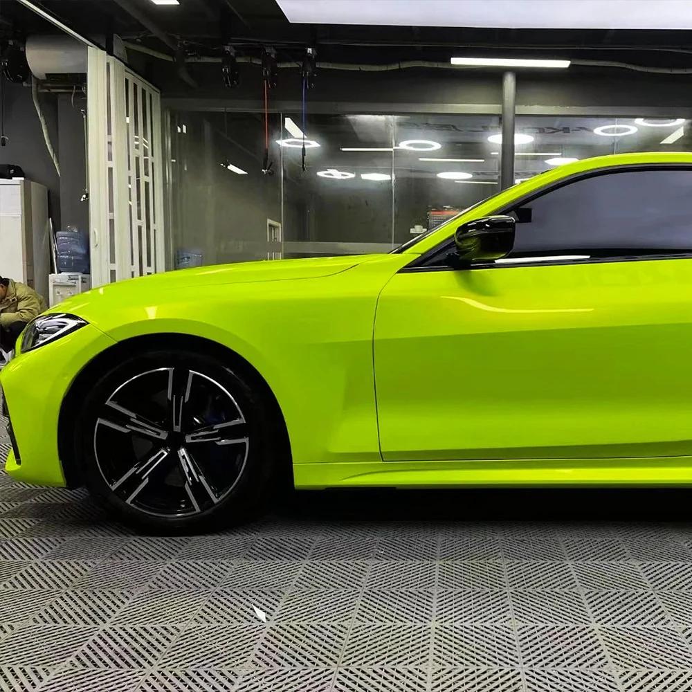 Автомобильная наклейка Многоцветный Коралловый Флуоресцентно-желтый Виниловая пленка меняющая цвет ПЭТ Наклейки без пузырей Автомобильная наклейка Внутренний Внешний