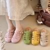 2025 Summer Fairy Style New Roman Style Female Drag Birken Bag Head Muller Shoes Soft Sole Wear Half Drag Sandals