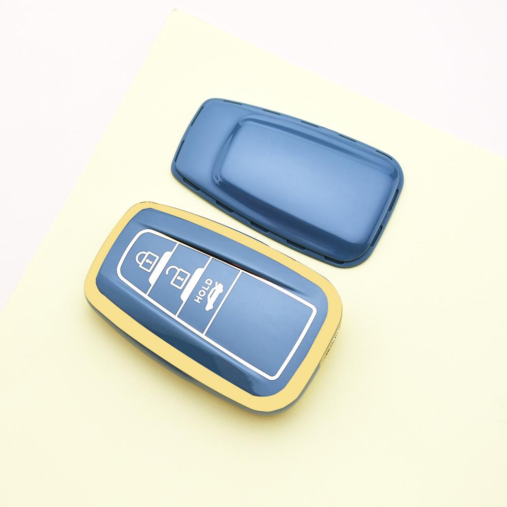 Tpu Auto Shell Fob Car Key Case Cover Keychain Accessories For Toyota Prius Camry Corolla Chr C-Hr Rav4 Land Cruiser Prado