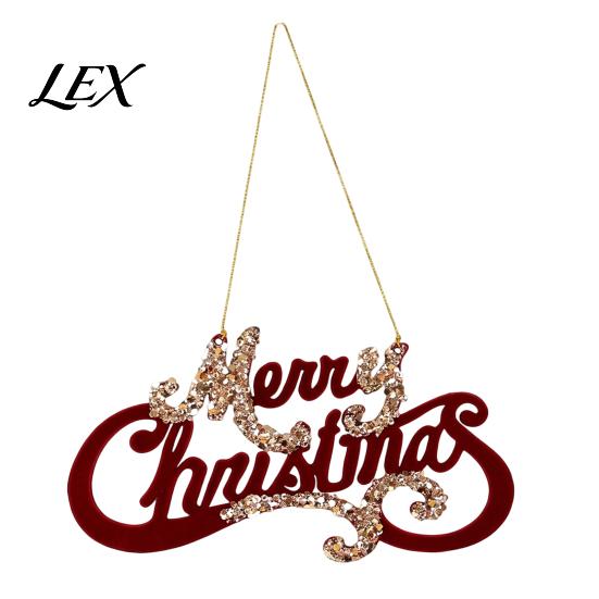 Indoor Christmas Tree Ornament Set Flocked Ornaments with Gold Edging, Retro Red Velvet Hanging Lightweight Decoration, Elk Gingerbread Man Pendants,