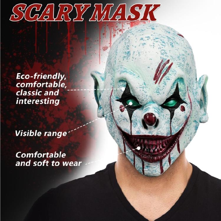 Themed Party Horror Mask Full Head Latex Costume Face Cover With Performer Styling for Seasonal Cosplay Looks and Character Wear Use