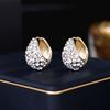 2023 New Korean Temperament Three -Dimensional Full Diamond Inlaid Earrings 2023 New  Trendy Niche Design Drop -Shaped Earrings
