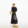 Womens Cargo Capri Jeans High Waist Wide Leg Plaid Pocket Casual Denim Pants