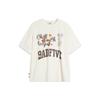 Футболка Li Ning Badfive Casual Tea Letter с круглым вырезом, свободная, дышащая, удобная, с коротким рукавом, мужская, топы, цвет не совсем белый AHSU917-1