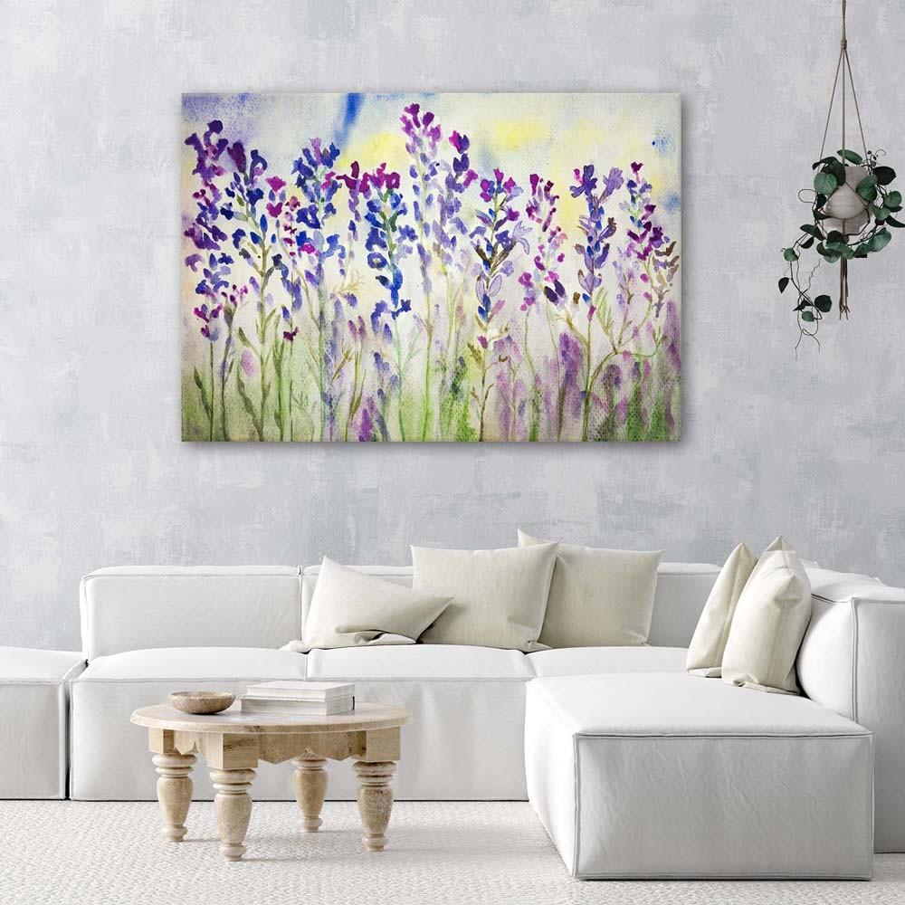 Canvas print, Purple flowers in a meadow