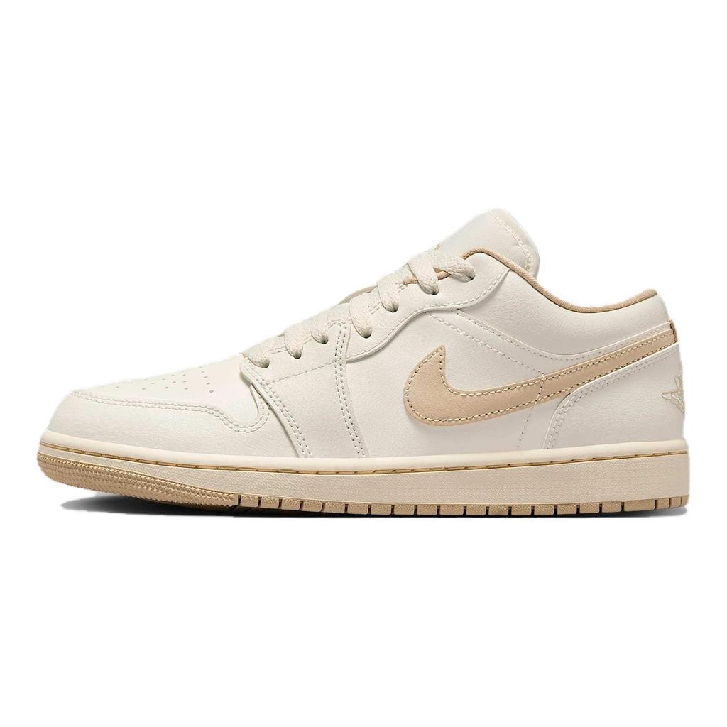 Jordan Air Jordan 1 Противоскользящие Износостойкие Низкие Винтажные Баскетбольные Кроссовки Женские Бежевые Jordan DC0774-112