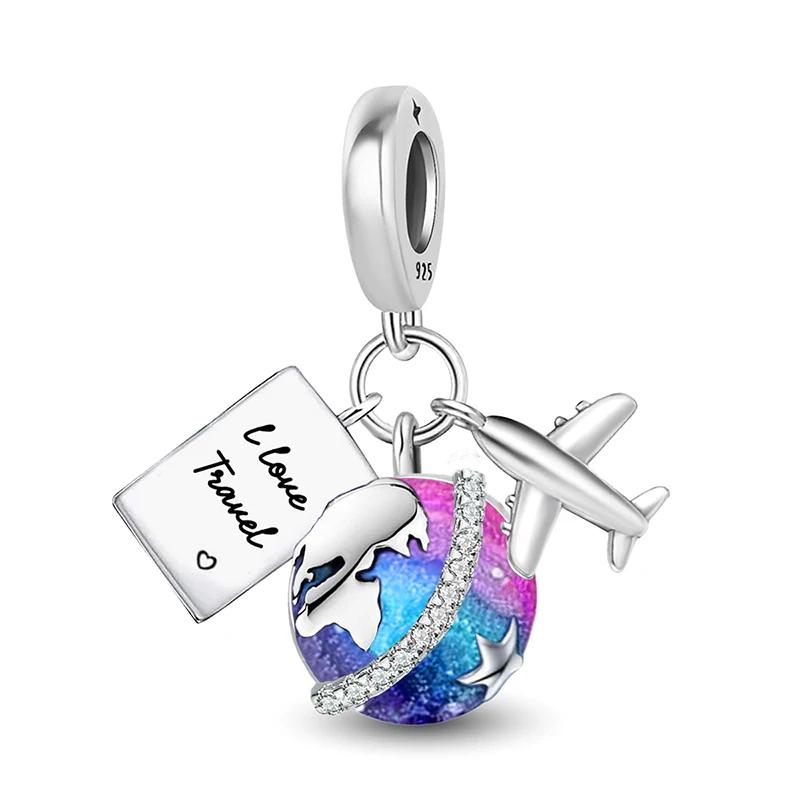 Медь Сладкий Пончик Розовый Автомобиль Жизнь Путешествия Шармы Бусина Сделай Сам Браслет Браслет Изготовление Подарок Высокое Качество Изысканные Ювелирные Изделия