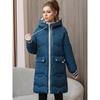 Пуховик женский средней длины корейский стиль свободный зимнее пальто утолщенная хлопковая куртка пальто хлопковая куртка модная