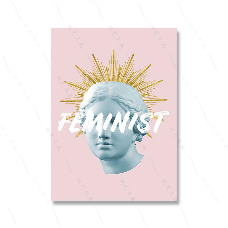 Greek Retro Renaissance Abstract Quirky Feminist Art Canvas Painting Sexy Woman Poster Print Wall Picture Home Bed Room Decor