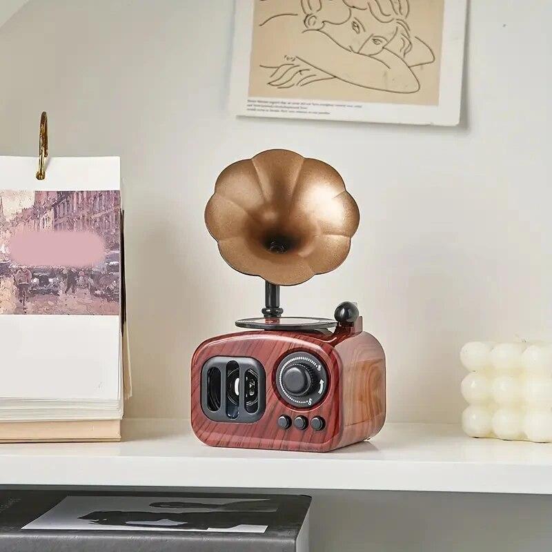 Vintage Gramophone Music Box Home Decoration Photography Props Indoor Artwork Holiday Gift