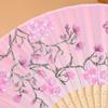 Janpanese Style Hand Held Folding Dance Fan Wedding Party Lace Silk Folding Hand Held Flower Tokyo